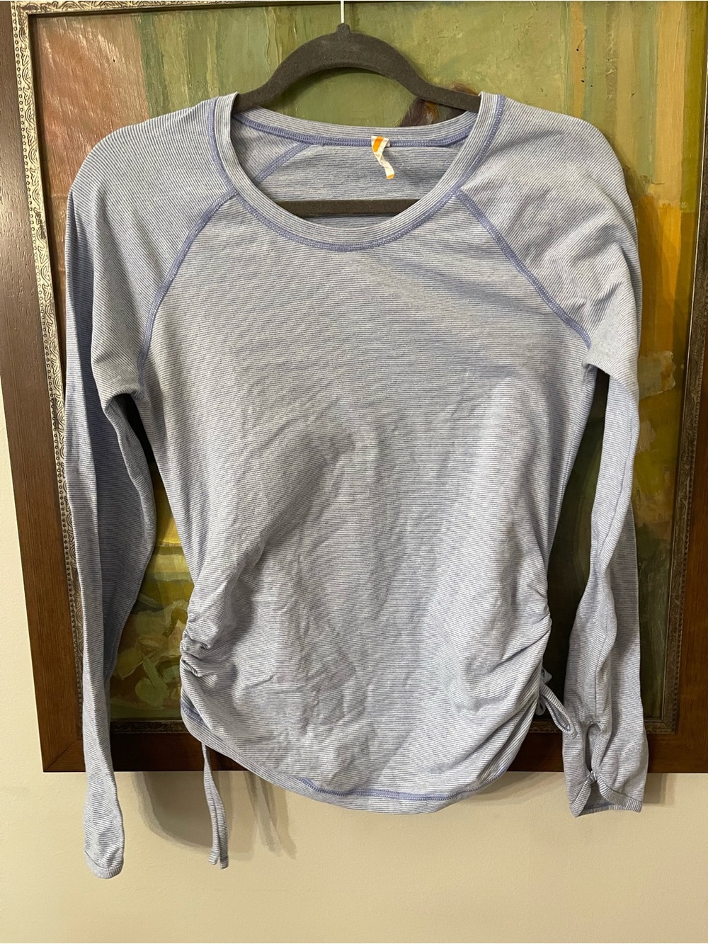 Lucy Light Blue Long Sleeve Crewneck Top